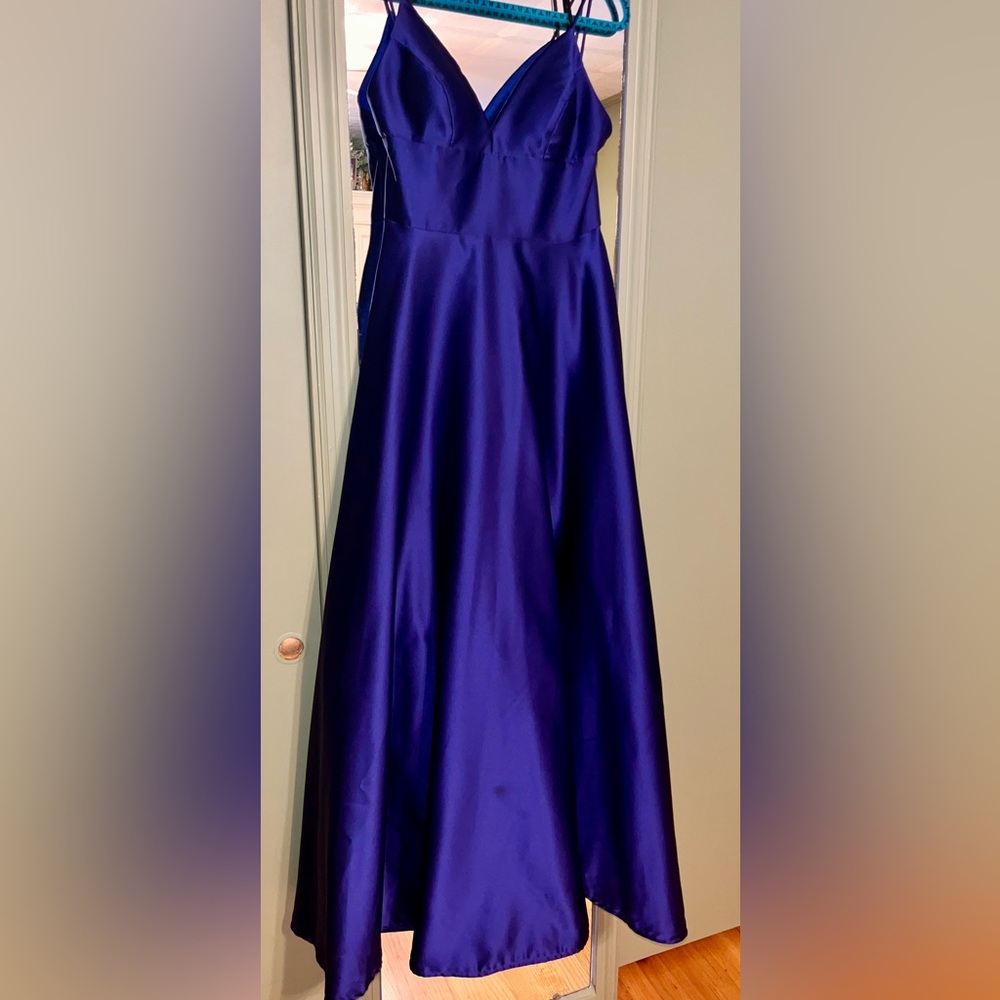 Betsy & Adam Vibrant Blue Ball Gown